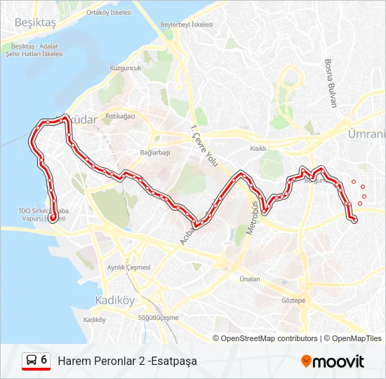 6 Bus Line Map