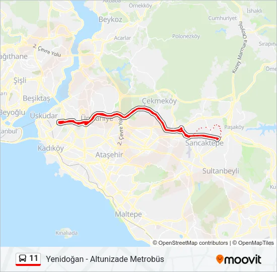 11 Bus Line Map