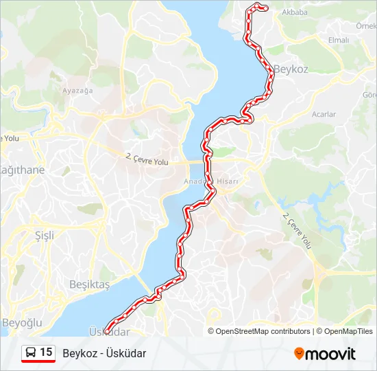 15 Bus Line Map