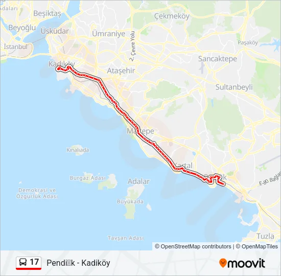 17 Bus Line Map