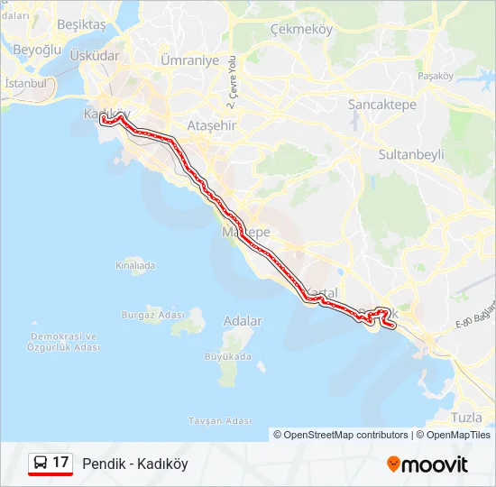 17 Bus Line Map
