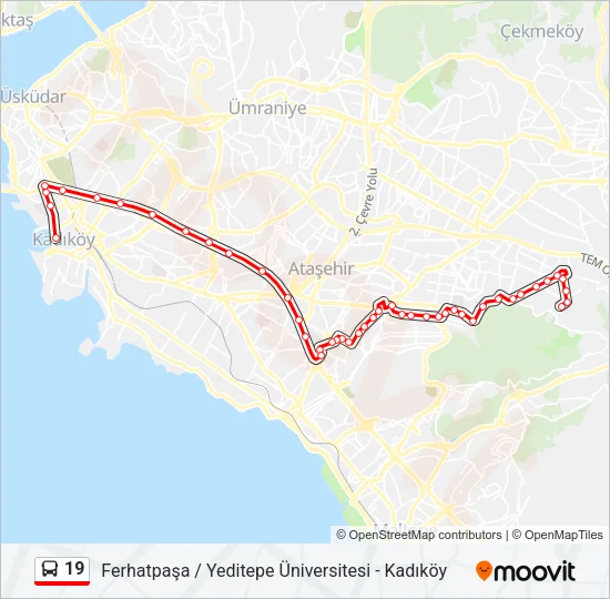 19 Bus Line Map