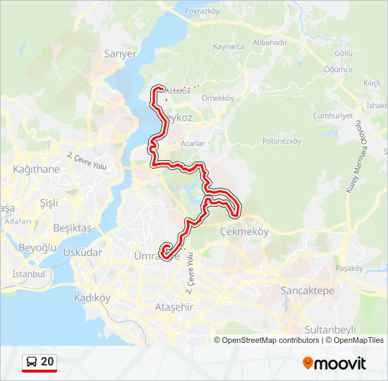20 Bus Line Map