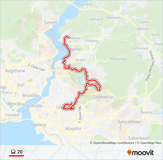 20 Bus Line Map