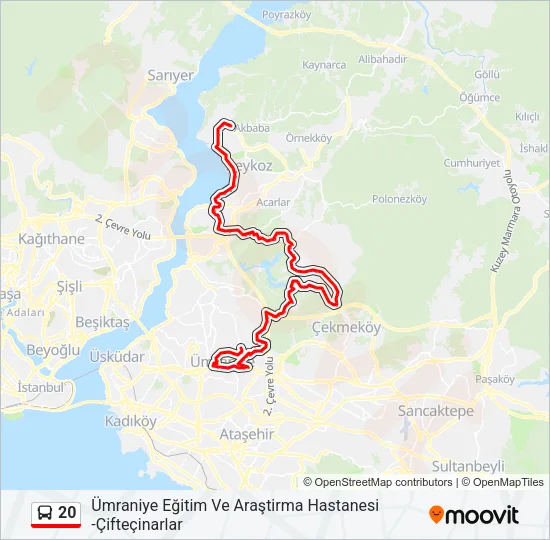 20 Bus Line Map