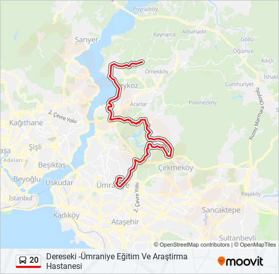 20 bus Line Map