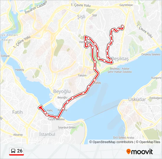 26 Bus Line Map