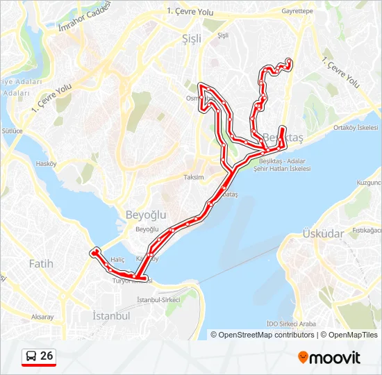 26 Bus Line Map