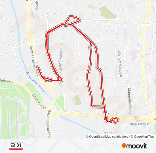 31 Bus Line Map