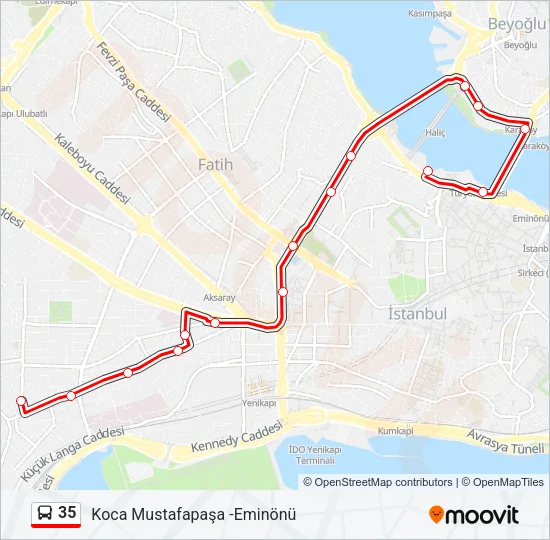 35 Bus Line Map