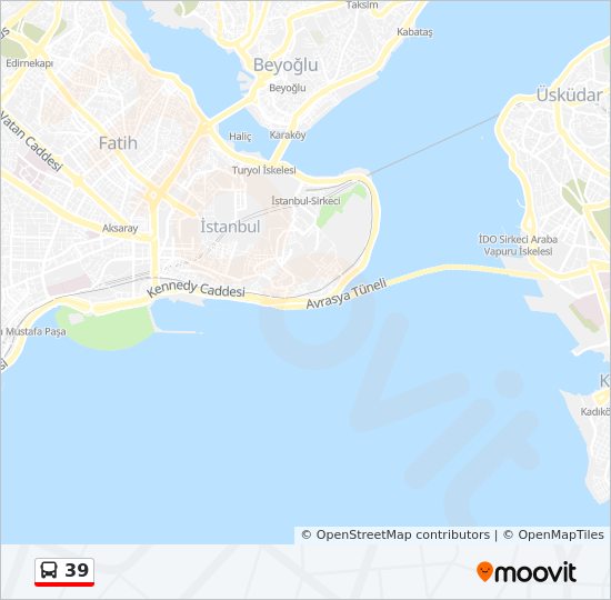 39 bus Line Map