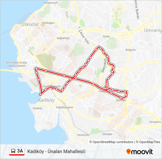 3A Bus Line Map