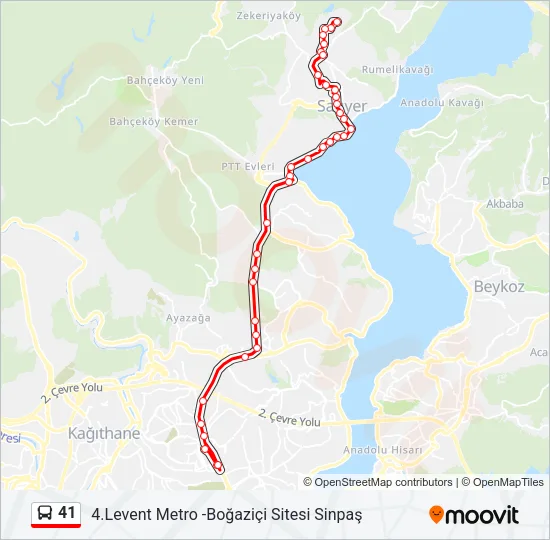 41 Bus Line Map
