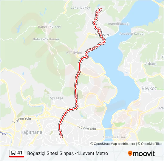 41 Bus Line Map