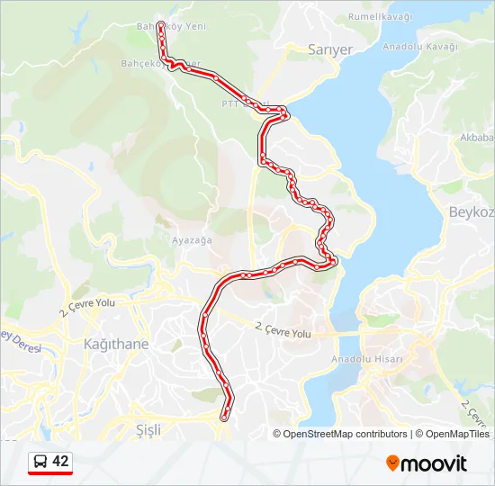 42 Bus Line Map