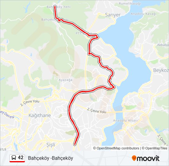 42 bus Line Map