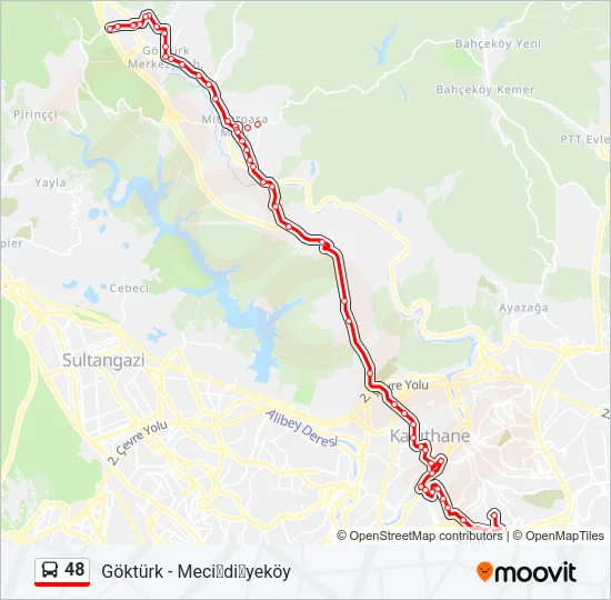 48 Bus Line Map