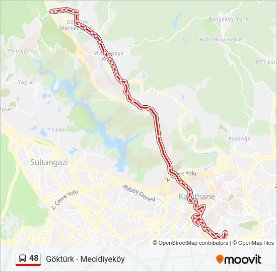 48 Bus Line Map