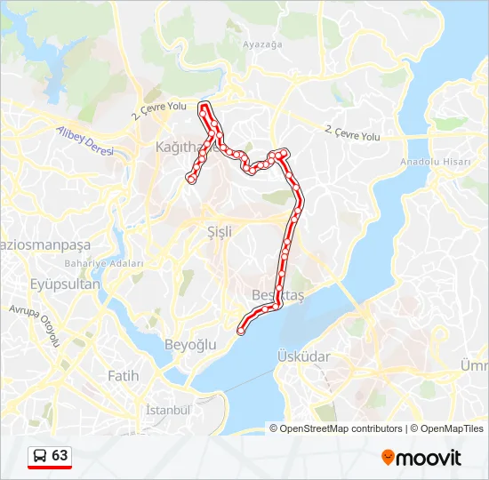 63 Bus Line Map