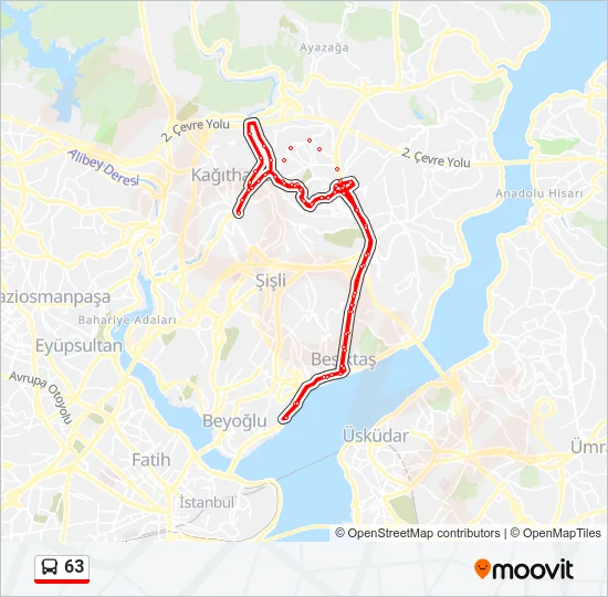 63 Bus Line Map