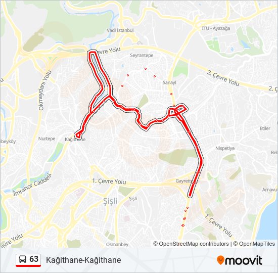 63 bus Line Map