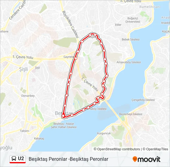 U2 Bus Line Map