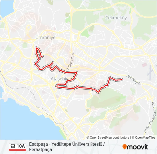 10A Bus Line Map