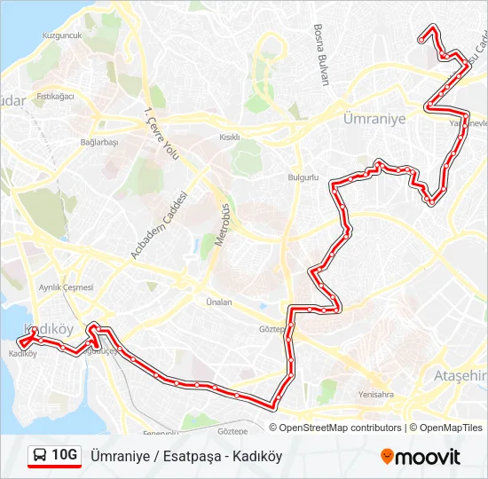 10G Bus Line Map