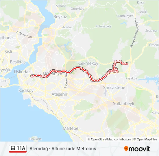 11A Bus Line Map