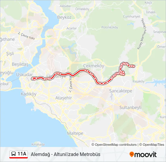 11A Bus Line Map
