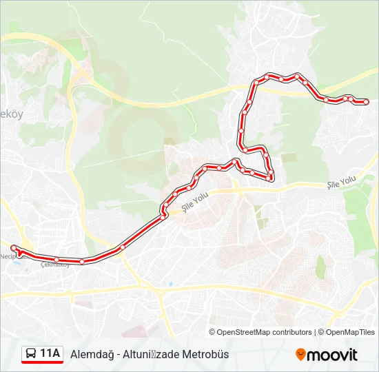 11A Bus Line Map