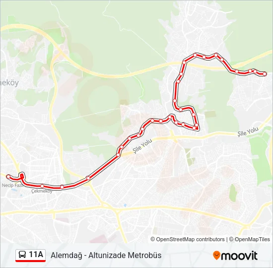 11A Bus Line Map