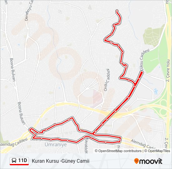 11D bus Line Map