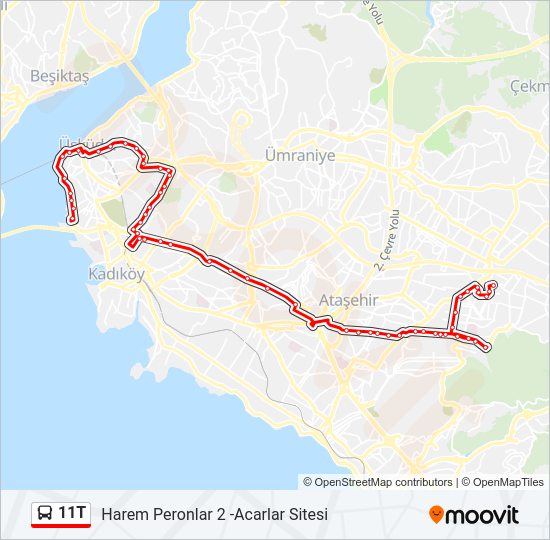 11T bus Line Map