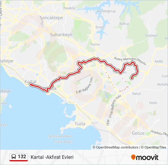 132 Bus Line Map
