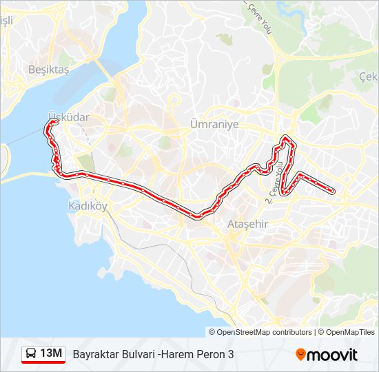 13M bus Line Map