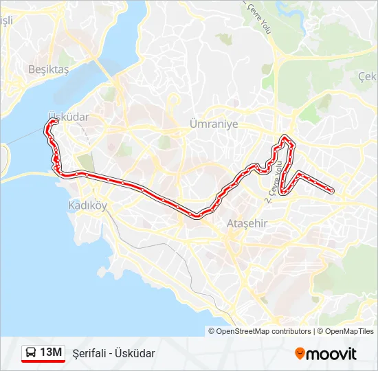 13M Bus Line Map