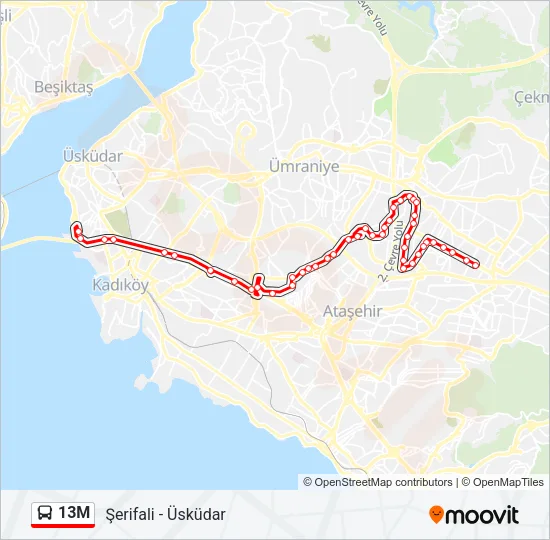 13M Bus Line Map