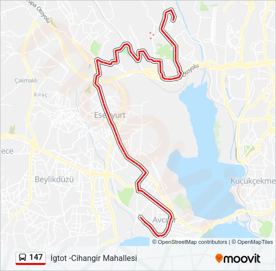 147 Bus Line Map