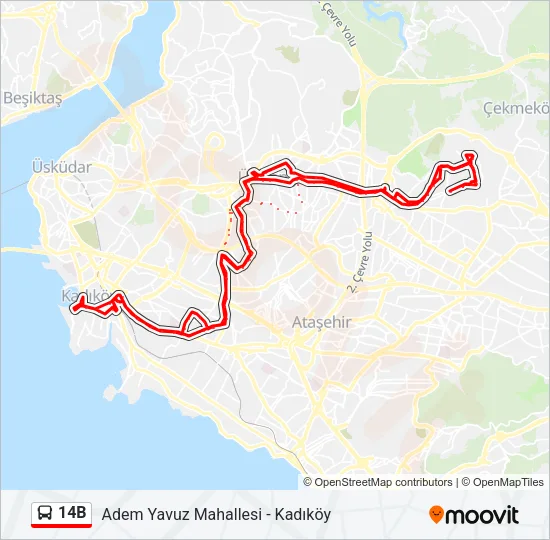 14B Bus Line Map