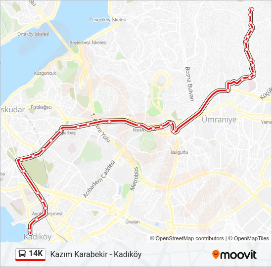 14K Bus Line Map