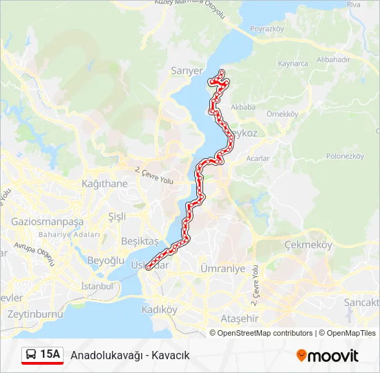 15A Bus Line Map
