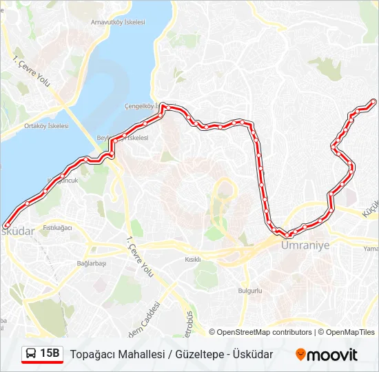 15B Bus Line Map