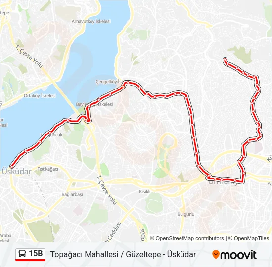 15B Bus Line Map
