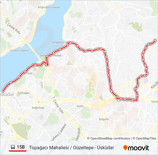 15B Bus Line Map