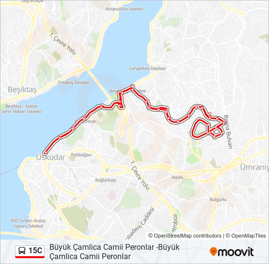 15C bus Line Map