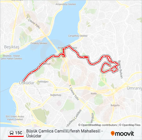 15C Bus Line Map
