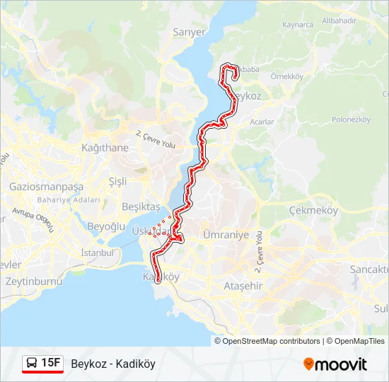 15F Bus Line Map