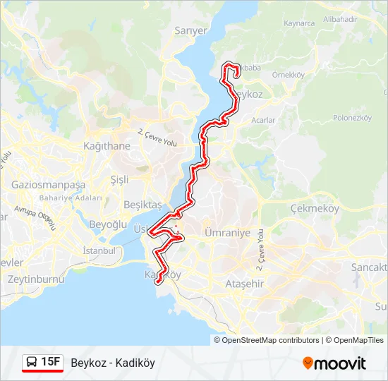 15F Bus Line Map
