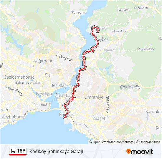 15F bus Line Map